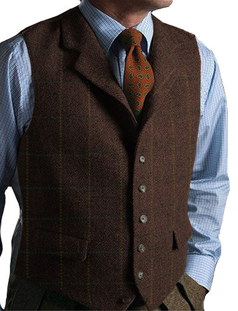 Gilet de Costume Marron Homme | Vintage ...